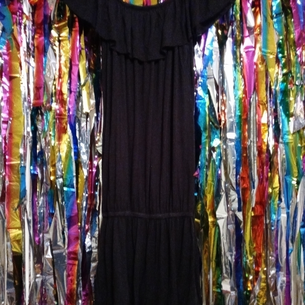Ladies Black Ruffled Romper